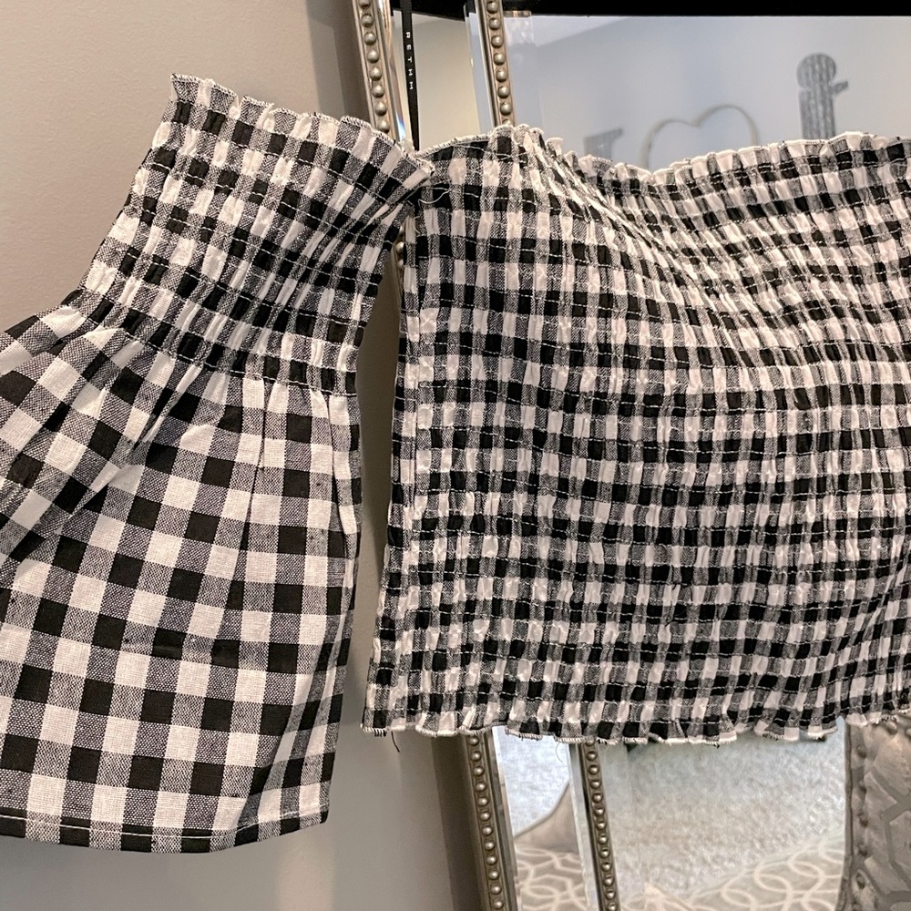 Boutique Gingham Crop Top